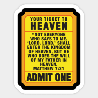 Matthew 7:21 Sticker